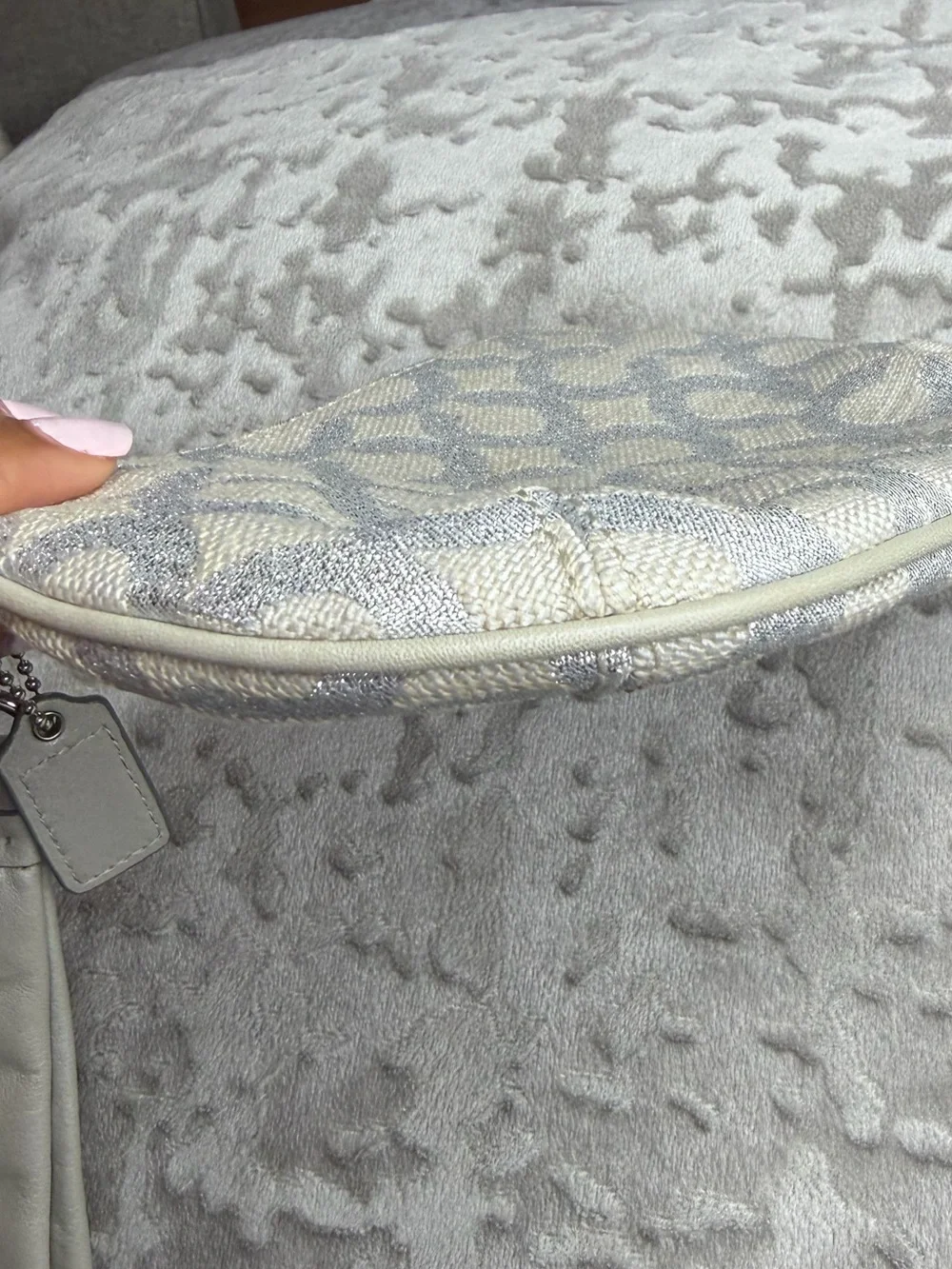 Coach Early 2000s Signature Metallic Wristlet
